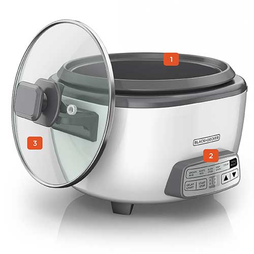 14 Cup Digital Rice Cooker and Steamer RCD514 BLACK DECKER